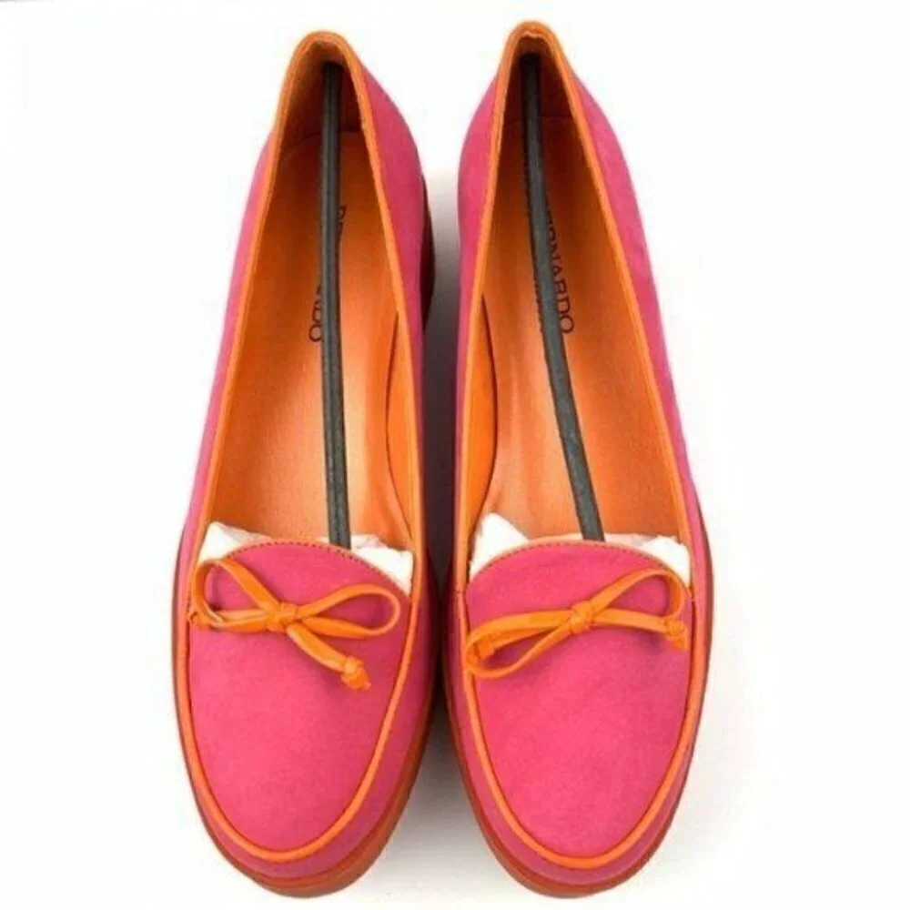 Bernardo Antwerp Platform size 7.5 neon pink suede